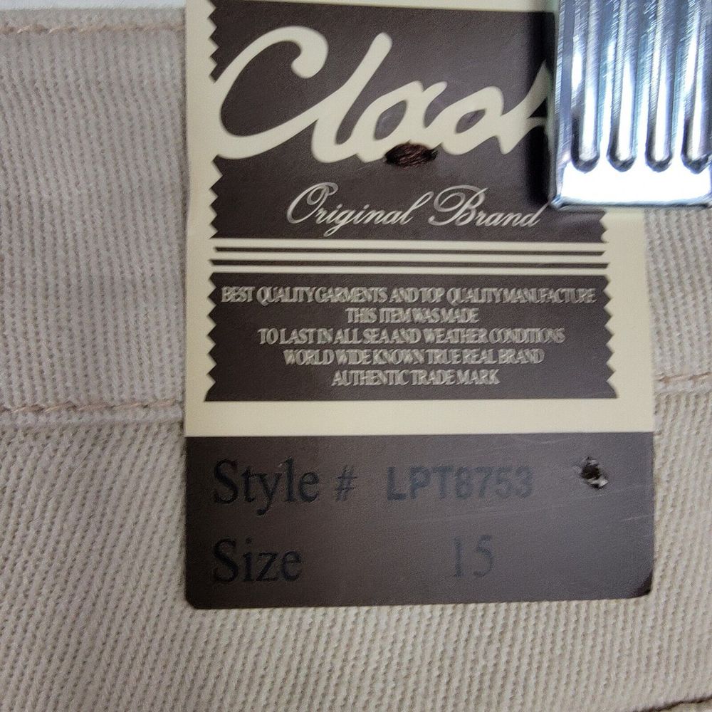 Clash Women's Juniors Size 15 Tan Cream Jeans Embroidered‎ READ - Picture 8 of 12